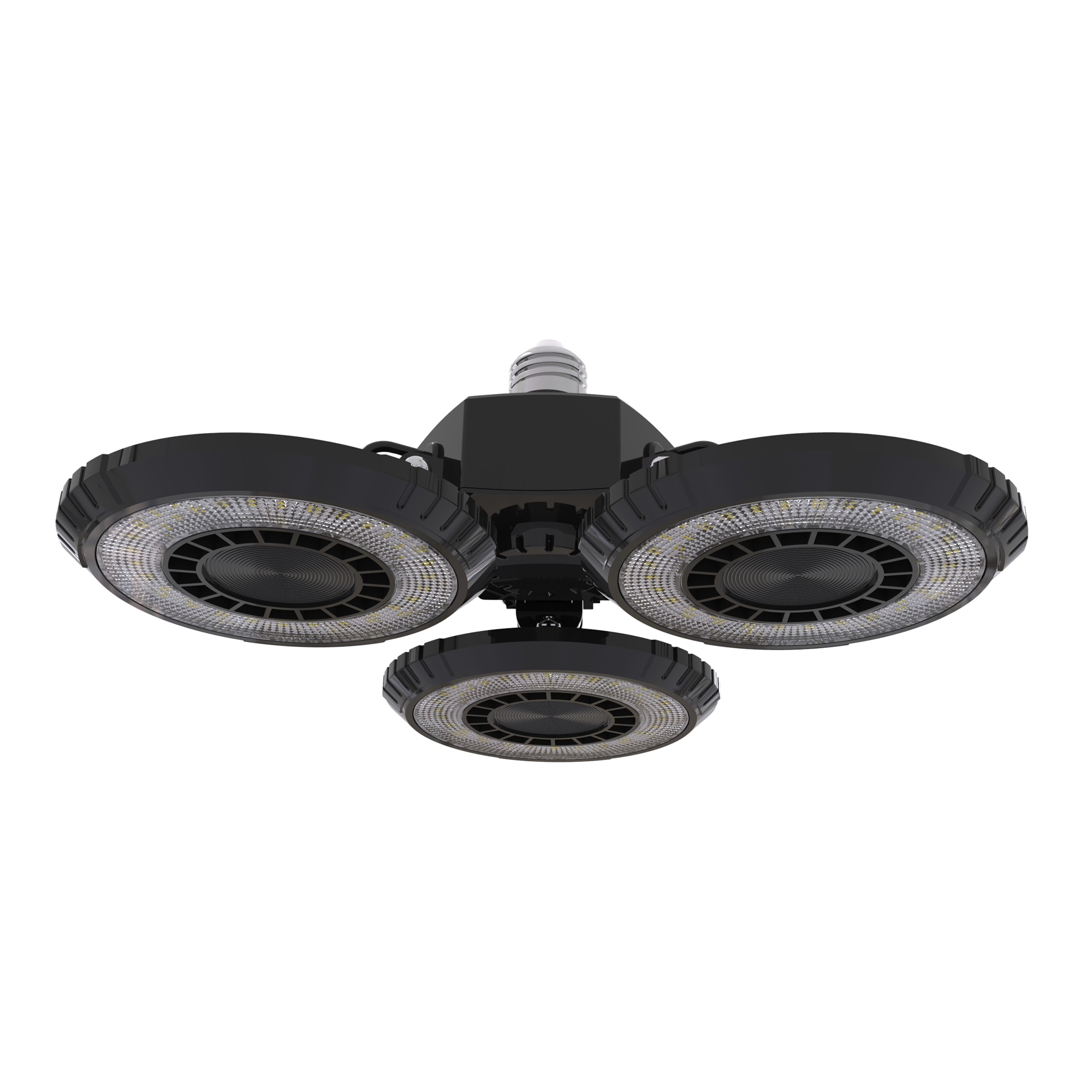 Pinegreen Lighting 3-Panel LED Garage Bulb — 8000 Lumens, Adjustable, E26 Base, Model# CL-BU-P80